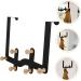 Anneome 6 Door Hook Coat Rack Hooks Outdoor Towel Rack Coat Mount Wooden Hooks Hang Clothes Metal 30X23CM Black - Buy Online on GoSupps.com