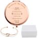 COFOZA Mother of The Groom Gifts Set Rose Gold Stainless Steel Compact Pocket Makeup Mirror with Rose Gold Knot Bracelet and Gift Box for Groom's Mother Wedding Proposal Gift