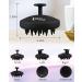 2-Pack Silicone Scalp Massager Shampoo Brush - Hair Growth & Dandruff Treatment - Wet/Dry Hair Massager for Women & Kids - Salmon Pink/Black - Buy Online on GoSupps.com