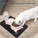 CS COSDDI Silicone Dog & Cat Feed Mat | Non-Slip Pet Food Mat 47x30cm - Black for Easy Clean-Up - Buy Online on GoSupps.com