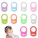 Norhogo 10 pieces of silicone ring for pacifiers ten colors silicone ring adapter BPA-free baby silicone ring pacifier holder silicone ring for baby pacifier