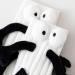 Hand in Hand Magnetic Couple Socks - Funny 3D Doll Design, Unisex, CWhite - Buy Online on GoSupps.com
