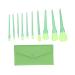YAOGOHUA Cosmetic Brush Set Soft Hair Blusher Loose Powder Brush Makeup Tool with Bag Green