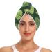 Leaf Hair Towel 2 Pack Super Absorbent Hair Drying Towel Quick Dry Hair Turbans Head Towel with Button Twisty Wrap for Women Girls