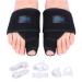 Hallux Valgus rail night time hallux valgus toe Straightener Brace and Bunion Splint Day 6PCs soft pain relief gel toe separators in shoes for men and women (S | 35-38.5)