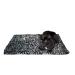 Downtown Pet Supply Thermal Cat Bed - Insulated Cat Mat with Aluminum Film & Sherpa Backing - Washer Safe Faux Fur Cover - Self-Warming Nap Regular Grey