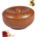 Minkissy Bamboo Shaving Soap Bowl Set for Men | Adjustable Shaving Brush & Lid | Perfect for Shaving Foam - Buy Online on GoSupps.com