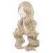 MapofBeauty 28 Inch Blonde Curly Wig - Charming Long Side Bangs Synthetic Hair for Women - Buy Online on GoSupps.com