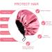 Fuyamp 2 Packs Satin Sleep Cap Adjustable Silky Sleep Bonnet for Women Long Curly Hair Double-Sided Waterproof Satin Hair Cap Extra Large Sleep Satin Bonnet for Women Girls Sleeping Black+Pink - Buy Online on GoSupps.com