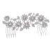 MAGICLULU Bridal Hair Comb Women Rhinestone Hair Comb Bridal Side Combs Flower Hair Comb for Women Wedding Hair Clip Hair Accessories for Brides Tiara Necklace Women's Pearl