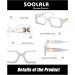SOOLALA The Reading Glasses Company Blue Light Blocking Womens Reading Glasses White 2.25 x - Buy Online on GoSupps.com