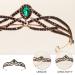Beaupretty Princess Bride Baroque Headband - Emerald Crystal Tiara for Wedding and Halloween - Buy Online on GoSupps.com