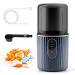 Cordless Electric Pill Crusher Grinder Pulverizer - Grind and Pulverize Multiple Pills, Small and Large Medication and Vitamin Tablets to Fine Powder - Removable Grinding Cup for Easy Cleaning Navy Blue