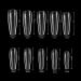 500 PCS Ballerina Fake Nails - Acrylic Artificial Nail Tips Coffin Shape Long Clear Box 10 Sizes - Buy Online on GoSupps.com