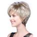 wig GCX- Wig Short Curly Wig Natural Blonde Woman Synthetic Hair Wig Short Hair Natural Realistic Wig Beautiful