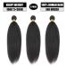 Buy Ifly Brazilian Real Hair Yaki Bundles - 100% Virgin Human Hair Extensions (10 12 14 inches) - Kinky Straight Natural Black Color - Buy Online on GoSupps.com