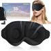 Eye Masks - 3D Sleeping Mask for Women Men Comfortable&Soft Without Pressure on The Eyes. Ideal for Sleeping/Yoga/Travel/Napping/Meditation Black2022
