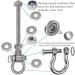 Dakzhou 2 Anti-Rust Heavy-Duty Bearing Swing Hanger (10mm) - 180 Swing, 1500 lb Capacity - Ideal for Yoga Swing Hammock Chair - Buy Online on GoSupps.com