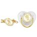 Buy Golden Silicone Baby Pacifier with Rhinestone Nipple - Perfect for Bathing | International Shipping - Buy Online on GoSupps.com