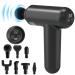 Massage Gun Deep Tissue Muscle Massager, Handheld Deep Tissue Percussion Massager for Pain Relief, Portable Quiet Electric Body Massager with 7 Massage Heads, 32 Speeds, Black Black-7 Massage Heads