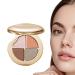 4 in 1 Eyeshadow Palette for Women | Long Hold Blush and Highlighter for Travel Face Girls Teens Women Adult
