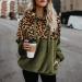Bigfanshu Women's Tops Leopard Patchwork Long Sleeve Sweatshirt Pullover Shirt Blouse Green - Buy Online on GoSupps.com