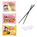 Korean Ramen Carbonara Cream Carbonara Quattro Cheese Noodles Bundle with JONEX SCO Reusable Melamine Chopsticks and Melamine Chopstick Holder (5 items)