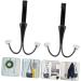 CIYODO 2pcs Hangers Towel Hook Over Door Clothes Hanger Rack Door Organizer Hook Hat Hooks Back Mount Blush Black 17.00X9.00X8.00CM - Buy Online on GoSupps.com