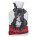 Bulldog Hot Water Bottle With Cover Plush Bed Bottle Hand Warmer For Adults And Children 26.5X15.3cm