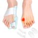 PlamPlam 2 Pack Bunion Corrector for Women and Men Orthopedic Toe Separator with Pads Night Splint Pain Relief Adjustable Big Toe Stretcher ( 2 Pack Night Toe Straightener + 4 Pack Daily Toe Spacers )