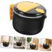 Zerodeko Instant Noodle Bowl Salad Bowl Ramen Soup Bowl with Tableware Insulated Bowl Stainless Steel Gaiwan Black 18.5X14.5CM - Buy Online on GoSupps.com