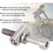 Titanium Alloy M5x35 Bike Seatpost Screw & Clamp for DIY Replacement Parts - Buy Online on GoSupps.com