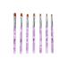 99nails Gel Brush Set - 7 Pink Handle Acrylic Nail Art Brushes for Gel Nail Design & UV Gel Modeling - Buy Online on GoSupps.com