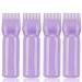 Root comb applicator bottle Large capacity hair oil applicator bottle Hair dye brushRoot Comb Squeeze Applicator Bottles with Graduated DIY (Purple 4Pcs)