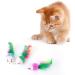 Molain 12 Pieces Cat Mice Toys Furry Cat Toy Interactive Toys Cat Mouse Animals Toys for Indoor Cats and Kittens - Buy Online on GoSupps.com