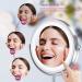 8 inch Rechargeable Lighted Makeup Mirror | 1X/10X Magnification | 3 Color LED Lights | 360 Rotation | Cordless and Brightness Adjustable - Buy Online on GoSupps.com