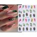 Marble Nail Art Stickers Decals Cyan Blue Gold Stripe Line - 6 Sheets - Buy Online on GoSupps.com