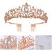 Elegant Rose Gold Wedding Tiara Crown - Crystal Rhinestone Bridal Princess Tiara with Comb for Wedding Prom & Birthday Parties - Buy Online on GoSupps.com