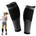 Calf compression bandage to run - warm leg cuffs for men to cycle in winter |Footless compression socks for Shin Splint and varicose veins warming winter gifts for friends Aibyks Schwarz L