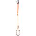 GM CLIMBING Foot Loop Ascender Sling Adjustable for Rope Ascending Climbing Arborist Caving Aid Climbing Gear SRT Rope Walking Frog Ascending Foot Loop - Orange & Carabiner