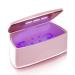 LXIANGN Nail Tool Sterilizer,Portable Large USB Sterilization Box 1L High Temperature Cleaning Box for Manicure Salon,Tweezers,Tattoo,Scissors,Jewelry,Phone, Watch,Underwear (Pink)