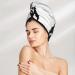 Super Absorbent Black & White Giraffe Dry Hair Cap for Women | Quick-Dry Elastic Wrap for Long Thick Hair - Buy Online on GoSupps.com