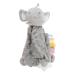 Healvian Baby Chewing Doll Cartoon Plush Toy Bunny Plushie Teething Toys for Baby Teether Blanket Animal Plush Toy Teething Towel Baby Teething Blanket Toddler Teething Towel Grey 34x32cm