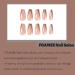 FOAMEE Medium Nude Coffin Fake Nails with Sequins Designs - Acrylic Glossy False Nails for Women - Buy Online on GoSupps.com