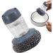 Shakven Soap Dispensing Palm Brush | Push Dispensing Dish Scrub Brush - Multifunctional Ergonomic Steel Scrubber Kitchen Cleaning Brush or Dishes Pot Pan Kitchen - Buy Online on GoSupps.com