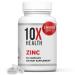 10X Health Zinc Supplements - Contains Zinc 30mg for DNA & Protein Synthesis Overall Wellness & Immune Support Supplement - Highly Absorbable Vitamins (60 Capsules)