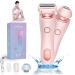 Duskofficial Razor Dusk Official Electric Razor Dusk Electric Shaver for Women 2 in 1 Electric Shaver Razors for Women Wet and Dry Painless Hair Removal Removable Head (Pink)