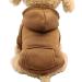 Jecikelon Winter Dog Hoodie Sweatshirts with Pockets Warm Dog Clothes for Small Dogs Chihuahua Coat Clothing Puppy Cat Custume (XX-Small, Coffee) XX-Small Coffee