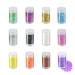 12 Colors Chunky Face Glitter No Glue Cosmetic Body Nail Eye Hair Art Resin Tumbler Glitter Holographic Glitte Glitter Makeup Chunky Sequins Party Glitter for Rave Festival Fine Glitter Eyeshadow