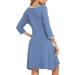 Sykooria Women's Cotton Nursing Nightdress | 3/4 Sleeves Maternity Nightgown - Blue XL - Buy Online on GoSupps.com